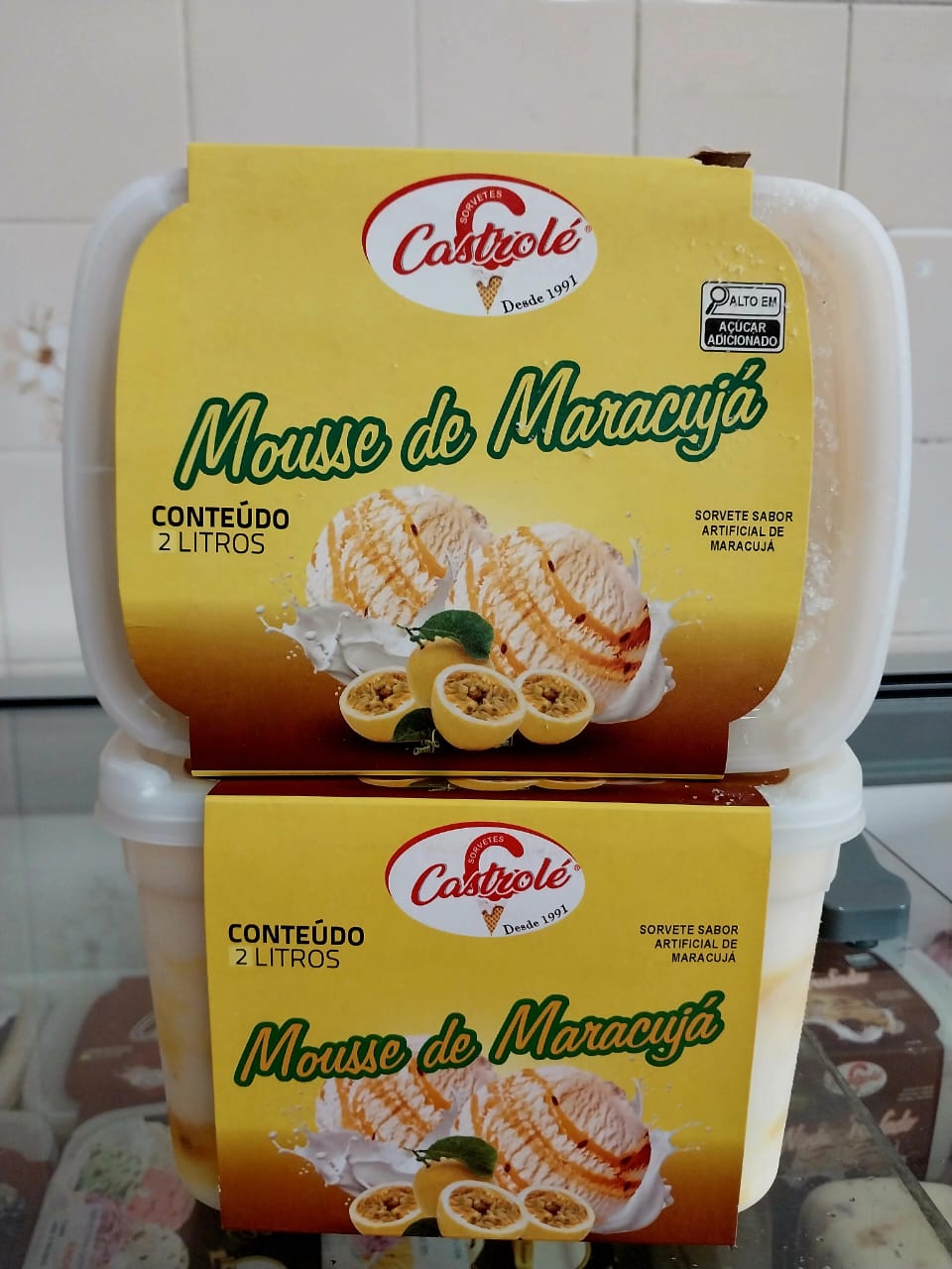 Sorvete Mousse de Maracuja